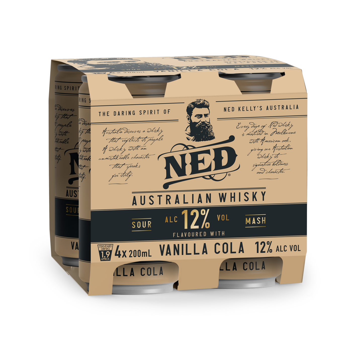 NED Australian Whisky & Vanilla Cola 12% (Case of 24)