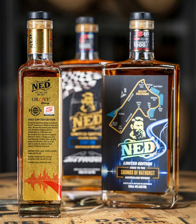 NED Sounds Of Bathurst Whisky Release: Retro Label