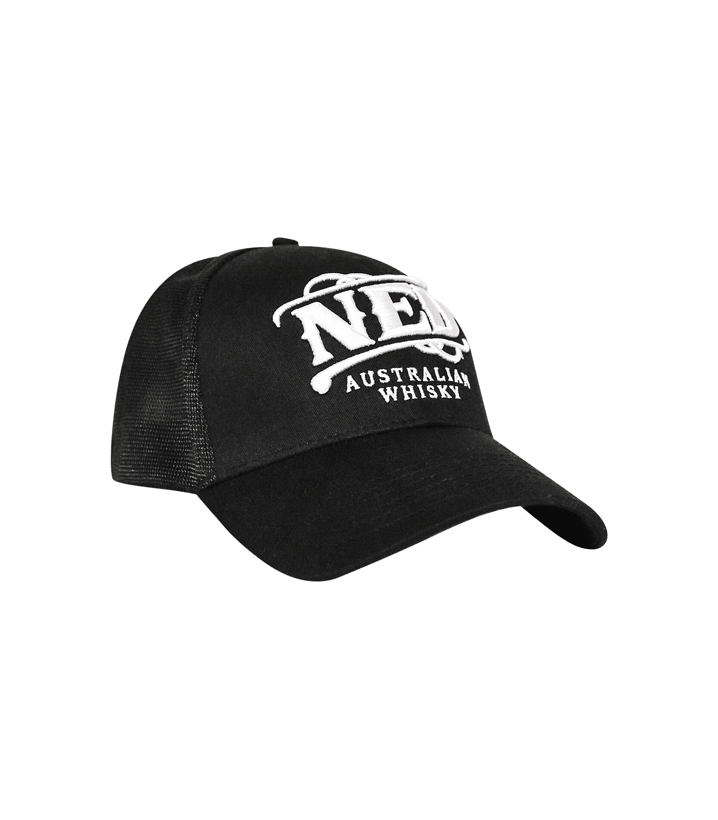 NED Whisky Cap Trucker Cap Mesh Fitted White Logo